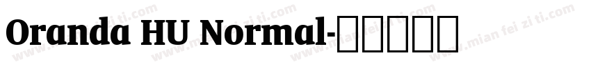Oranda HU Normal字体转换